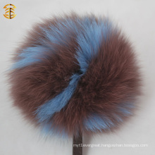 26 Letters Real Fox Fur Ball Pompom Keychain Handbag Fur Ball Accessory